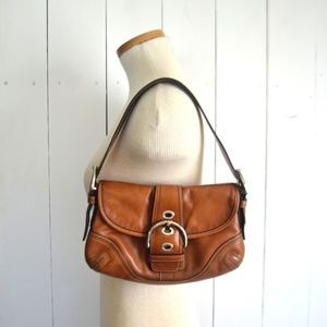 Coach Soho Bag Camel Brown Leather Purse